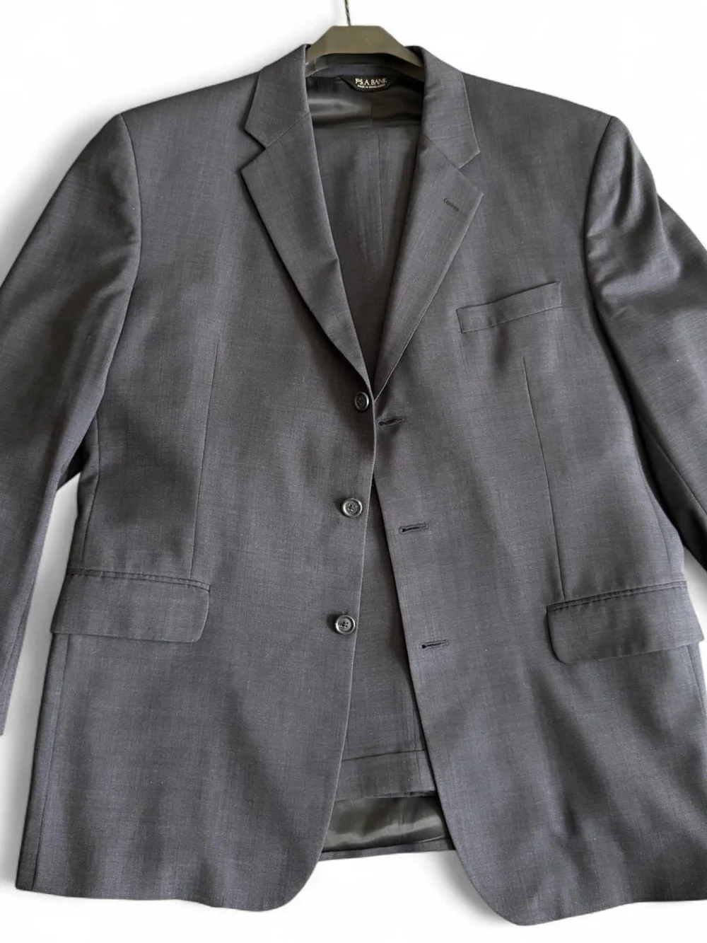 Mens Jos. A. Bank Tailored Fit Suit  Navy Blue Size 46R Top with Pants